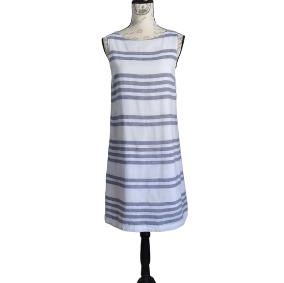 BEACHLUNCHLOUNGE | Alina white with blue stripes tank dress/shift dress - Picture 2 of 6